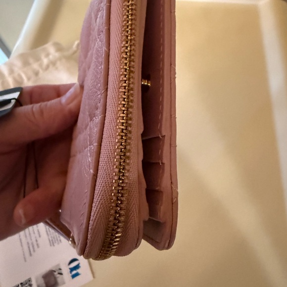 Dior Pink Quilted Caro Wallet - Picture 11 of 12